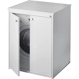 Negrari AM5012P Washing Machine Cover in PVC Resin, Moisture Resistant, Washing Machine, Dryer, Complete Assembly Kit, Indoor/Outdoor, W70 x D60 x H94 cm, White Negrari AM5012P Washing Machine Cover in PVC Resin, Moisture Resistant, Washing Machine, Dryer, Complete Assembly Kit, Indoor/Outdoor, W70 x D60 x H94 cm, White