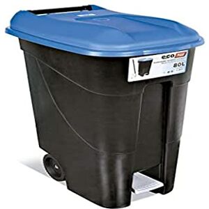 Tayg 433023 Waste Bin with Pedal, Black Base and Blue Lid, 80 Litres Tayg 433023 Waste Bin with Pedal, Black Base and Blue Lid, 80 Litres