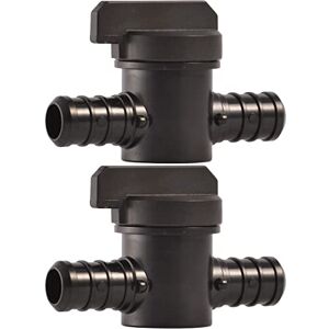 SharkBite 24606Z2 Poly Crimp Ball Valve, Black, 1/2 in, 2 Pack SharkBite 24606Z2 Poly Crimp Ball Valve, Black, 1/2 in, 2 Pack