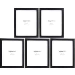 Amazon Basics Rectangular Photo Frame, 5-Pack, Black, 20 cm x 25 cm Amazon Basics Rectangular Photo Frame, 5-Pack, Black, 20 cm x 25 cm