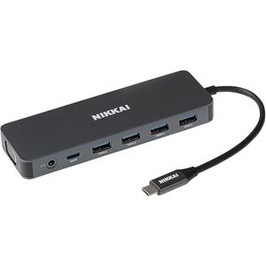 Nikkai USB C Hub Adapter, 13-in-1 with 2x USB-C / 4x USB-A / 2x HDMI/Gigabit RJ45 / VGA/SD / 3.5mm Aux Audio for MacBook Air, MacBook Pro, Chromebook, Dell XPS, Lenovo ThinkPad and More Nikkai USB C Hub Adapter, 13-in-1 with 2x USB-C / 4x USB-A / 2x HDMI/Gigabit RJ45 / VGA/SD / 3.5mm Aux Audio for MacBook Air, MacBook Pro, Chromebook, Dell XPS, Lenovo ThinkPad and More