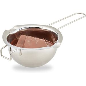 Relaxdays Stainless Steel Melting Pot, HxWxD: 6 x 24 x 14 cm, Temperature Control, Double Boiler for Butter, Metal, Silver Relaxdays Stainless Steel Melting Pot, HxWxD: 6 x 24 x 14 cm, Temperature Control, Double Boiler for Butter, Metal, Silver