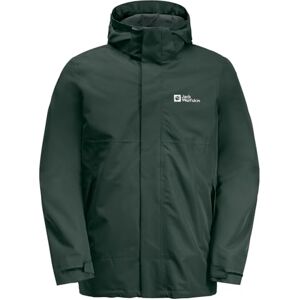 Jack Wolfskin Men's Luntal 3-in-1 JKT M Jacket, Black Olive, M Jack Wolfskin Men's Luntal 3-in-1 JKT M Jacket, Black Olive, M