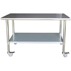 Stalwart DA-WTG750X1500C Commercial Mobile Work Table Stainless Steel Bottom Shelf 1500x750x900mm Stalwart DA-WTG750X1500C Commercial Mobile Work Table Stainless Steel Bottom Shelf 1500x750x900mm