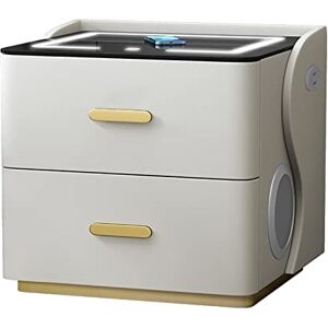 ZURBAQD Smart Bedside Table, End Table with Wireless Charging Station and Led Lights, Speaker Side Table, 2 Storage Drawers Bedside Table for Bedroom/6/40 * 40 * 48Cm Warm as ever ZURBAQD Smart Bedside Table, End Table with Wireless Charging Station and Led Lights, Speaker Side Table, 2 Storage Drawers Bedside Table for Bedroom/6/40 * 40 * 48Cm Warm as ever