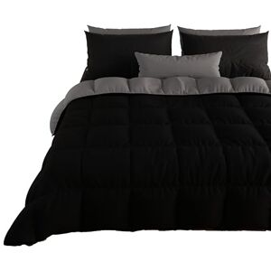 PETTI Artigiani Italiani Winter Double Quilt, Double Duvet, Solid Color Double Sided Black 100% Made in Italy PETTI Artigiani Italiani Winter Double Quilt, Double Duvet, Solid Color Double Sided Black 100% Made in Italy