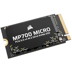 Corsair MP700 MICRO 4TB PCIe 5.0 NVMe M.2 2242 SSD – Up to 9,400 MB/s Read, 8,100 MB/s Write – Gen5 Speed for Laptops & Mini PCs – Black Corsair MP700 MICRO 4TB PCIe 5.0 NVMe M.2 2242 SSD – Up to 9,400 MB/s Read, 8,100 MB/s Write – Gen5 Speed for Laptops & Mini PCs – Black