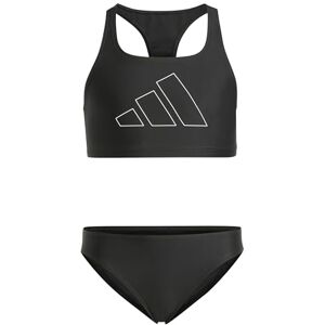 adidas Girl's Performance Big Bars Bikini Girls, Black/White, 3-4 Years adidas Girl's Performance Big Bars Bikini Girls, Black/White, 3-4 Years