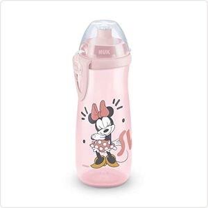 NUK Sports Cup Children's Water Bottle 24+ Months Leak-Proof Push-Pull Nozzle Clip and Protective Cap BPA Free 450 ml Disney Minnie Mouse (Pink) NUK Sports Cup Children's Water Bottle 24+ Months Leak-Proof Push-Pull Nozzle Clip and Protective Cap BPA Free 450 ml Disney Minnie Mouse (Pink)