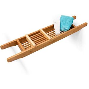 Relaxdays Bamboo Bathtub Caddy With Soap Rack, 6.5 x 69 x 14 cm, Adjustable Soap Dish, Natural Brown Relaxdays Bamboo Bathtub Caddy With Soap Rack, 6.5 x 69 x 14 cm, Adjustable Soap Dish, Natural Brown