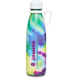 Invicta Water Bottle, Multi-Coloured, Insulated Stainless Steel Water Bottle, Indoor Outdoor, Temperature Maintenance up to 24 hours, School, Leisure, Multicoloured Invicta Water Bottle, Multi-Coloured, Insulated Stainless Steel Water Bottle, Indoor Outdoor, Temperature Maintenance up to 24 hours, School, Leisure, Multicoloured