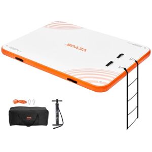 VEVOR Inflatable Floating Dock, 10 x 8FT Inflatable Dock Platform, Non-Slip Water Floating Dock Mat with Portable Carrying Bag & Detachable Ladder, Floating Platform Island Raft for Pool Beach Ocean VEVOR Inflatable Floating Dock, 10 x 8FT Inflatable Dock Platform, Non-Slip Water Floating Dock Mat with Portable Carrying Bag & Detachable Ladder, Floating Platform Island Raft for Pool Beach Ocean