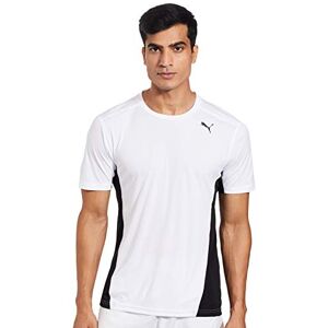 Puma Cross The Line Tee Performance Tee White- Black, 140 Puma Cross The Line Tee Performance Tee White- Black, 140