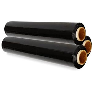 G4GADGET 3 Pack 400mm x 150m Premium Black Pallet Shrink Stretch Wrap: Ideal for Moving Home, Furniture, Luggage, and Parcel Packaging Cling Film G4GADGET 3 Pack 400mm x 150m Premium Black Pallet Shrink Stretch Wrap: Ideal for Moving Home, Furniture, Luggage, and Parcel Packaging Cling Film