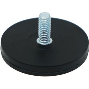 FIRST4MAGNETS Black Rubber Coated POS Magnet Countersunk with M6 x 15mm External Thread for Retail Fixing and Holding Heavy Objects 43mm dia x 6mm thick 8kg Pull FIRST4MAGNETS Black Rubber Coated POS Magnet Countersunk with M6 x 15mm External Thread for Retail Fixing and Holding Heavy Objects 43mm dia x 6mm thick 8kg Pull
