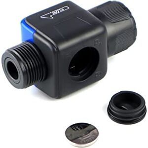 AQUA CONTROL Digital Flow Meter for tap or Hose. 3/4 inch Thread. Measure What You Spend and Save Water When You Water Your Plants. Multiple Functions. Button Battery Included. AQUA CONTROL Digital Flow Meter for tap or Hose. 3/4 inch Thread. Measure What You Spend and Save Water When You Water Your Plants. Multiple Functions. Button Battery Included.