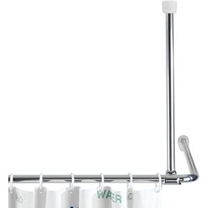 WENKO 19212100 Ceiling support for telescopic shower rail 57 cm length, Metal Aluminium, Chrome WENKO 19212100 Ceiling support for telescopic shower rail 57 cm length, Metal Aluminium, Chrome