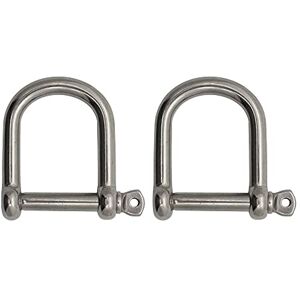Extreme Max 3006.8231.2 BoatTector Stainless Steel Wide D Shackle 3/8", 2-Pack Extreme Max 3006.8231.2 BoatTector Stainless Steel Wide D Shackle 3/8", 2-Pack