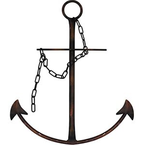 Fleecy day Nautical Anchor Wall Decor Antique Metal Art With Chain for Bedroom, Living Room, Dorm Home 13" Vintage Farmhouse Decor Fleecy day Nautical Anchor Wall Decor Antique Metal Art With Chain for Bedroom, Living Room, Dorm Home 13" Vintage Farmhouse Decor
