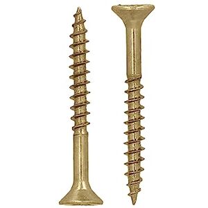 HELPMATE Universal Screws Countersunk Head 4.0 x 35 Yellow Passivated Pack of 500 Wood Screws with T-Drive and Partial Thread Chipboard Screws for Indoor and Protected Outdoor Use HELPMATE Universal Screws Countersunk Head 4.0 x 35 Yellow Passivated Pack of 500 Wood Screws with T-Drive and Partial Thread Chipboard Screws for Indoor and Protected Outdoor Use