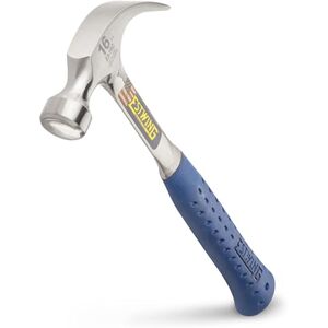 Estwing ESTE316C 14-218 16-Ounce Claw Hammer with Nylon Vinyl Cushion Grip Handle, Smooth Face, 1-Pack, Blue, White Estwing ESTE316C 14-218 16-Ounce Claw Hammer with Nylon Vinyl Cushion Grip Handle, Smooth Face, 1-Pack, Blue, White