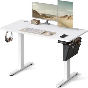VASAGLE Electric Standing Desk, Height Adjustable Desk, 60 x 120 x (72-120) cm, 4 Memory Heights, Storage Pocket, for Home Office, Study, Cloud White LSD132W02 VASAGLE Electric Standing Desk, Height Adjustable Desk, 60 x 120 x (72-120) cm, 4 Memory Heights, Storage Pocket, for Home Office, Study, Cloud White LSD132W02