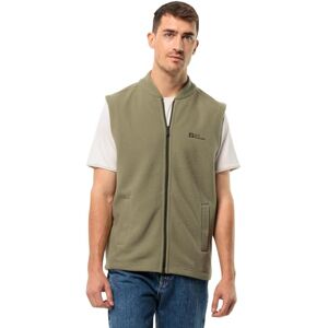 Jack Wolfskin Men's Light curl Vest m Fleece, Bay Leaf, L Jack Wolfskin Men's Light curl Vest m Fleece, Bay Leaf, L