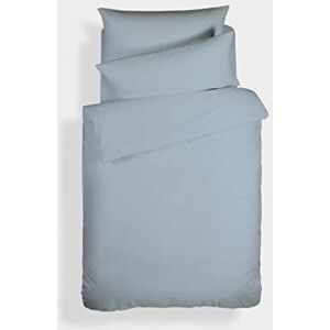 Bianca Plain Dyed Blue Duvet Cover Set for 105 cm Bed 100% Cotton Percale Bianca Plain Dyed Blue Duvet Cover Set for 105 cm Bed 100% Cotton Percale