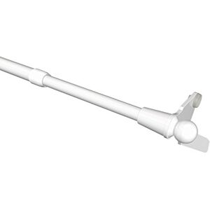 Flairdeco Deco Flair Clip Bars with Side Mounts Curtain Rail Tension Rods, 10 mm Diameter, 80-100 cm (Pack of 2, Metal, White, 82 x 1 x 4 cm, 2 Units Flairdeco Deco Flair Clip Bars with Side Mounts Curtain Rail Tension Rods, 10 mm Diameter, 80-100 cm (Pack of 2, Metal, White, 82 x 1 x 4 cm, 2 Units
