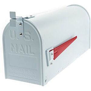 Sterling US Steel Mailbox White Sterling US Steel Mailbox White