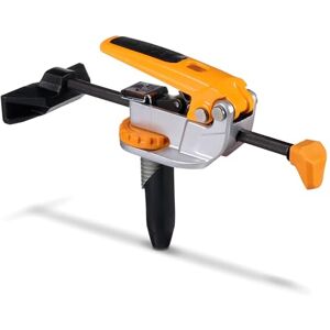 BORA Auto-Adjust in-Line Dog Clamp with Fitted Split Dog-Peg, 360° Rotating Base, 75mm Clamp Thickness, 11-250kg Clamping Force, Hardened Steel Push Rod, Fits 20mm or 3/4" Peg Hole, BR-G090102 BORA Auto-Adjust in-Line Dog Clamp with Fitted Split Dog-Peg, 360° Rotating Base, 75mm Clamp Thickness, 11-250kg Clamping Force, Hardened Steel Push Rod, Fits 20mm or 3/4" Peg Hole, BR-G090102