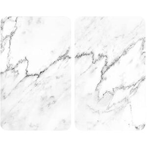 WENKO Set of 2, 30 x 52 cm "Marble" Protective Hob for Induction Hob, Glass Hob, Ceramic, Tempered Glass WENKO Set of 2, 30 x 52 cm "Marble" Protective Hob for Induction Hob, Glass Hob, Ceramic, Tempered Glass