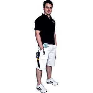 Axus Decor Painter's Shorts 32 Inch/ 81 cm, White Shorts, Triple Stitched, Shrink Resistant & Comfortable Fabric, Multiple Pockets – Ideal for Painter & Other Workwear Axus Decor Painter's Shorts 32 Inch/ 81 cm, White Shorts, Triple Stitched, Shrink Resistant & Comfortable Fabric, Multiple Pockets – Ideal for Painter & Other Workwear