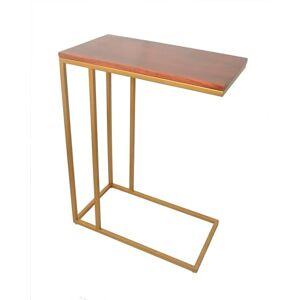 ASPECT Romy C-Sofa Table/Side/Laptop Table (Brown Acacia Wood Top/Gold Frame, 51x28x66(H) cm) ST93BR/G ASPECT Romy C-Sofa Table/Side/Laptop Table (Brown Acacia Wood Top/Gold Frame, 51x28x66(H) cm) ST93BR/G