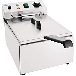 NISBETS Essentials Single Tank Electric Fryer in Silver with Simple Dial Temperature Control Easy Clean Stainless Steel 3kW 5L NISBETS Essentials Single Tank Electric Fryer in Silver with Simple Dial Temperature Control Easy Clean Stainless Steel 3kW 5L