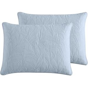 Tommy Bahama Home Costa Sera Collection 100% Soft Brushed Cotton, Pre-washed for Softness, 2-Pack Standard Sham Set for Bedroom Décor, 21" x 27", Blue Tommy Bahama Home Costa Sera Collection 100% Soft Brushed Cotton, Pre-washed for Softness, 2-Pack Standard Sham Set for Bedroom Décor, 21" x 27", Blue