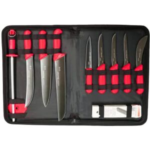 Starrett Professional 11-Piece Stainless Steel Knife Sets, Red Starrett Professional 11-Piece Stainless Steel Knife Sets, Red