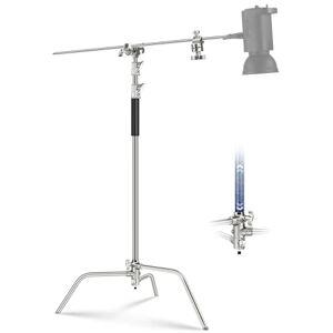 NEEWER BASICS 100% Stainless Steel Heavy Duty C Stand with Boom Arm, Max 10.5ft/320cm Photography Light Stand, 4.2ft/128cm Holding Arm, 2 Grip Heads for Studio Monolight Softbox Reflector, SC320 Lite NEEWER BASICS 100% Stainless Steel Heavy Duty C Stand with Boom Arm, Max 10.5ft/320cm Photography Light Stand, 4.2ft/128cm Holding Arm, 2 Grip Heads for Studio Monolight Softbox Reflector, SC320 Lite