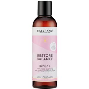 Tisserand Aromatherapy Restore Balance Bath Oil Perimenopause, Menopause & Menstruation Support for Women Rose, Clary Sage & Geranium 100% Natural Essential Oils 200ml Tisserand Aromatherapy Restore Balance Bath Oil Perimenopause, Menopause & Menstruation Support for Women Rose, Clary Sage & Geranium 100% Natural Essential Oils 200ml