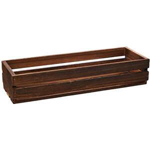 Genware NEV-TR220 Wooden Crate, Dark Rustic Finish, 34 cm x 12 cm x 7 cm Genware NEV-TR220 Wooden Crate, Dark Rustic Finish, 34 cm x 12 cm x 7 cm