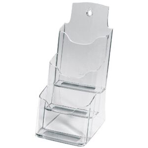 Sigel LH133, Table-Top Literature Holder, for A6 and DL, with 3 compartments, uv resistant acrylic, clear, 1 Piece Sigel LH133, Table-Top Literature Holder, for A6 and DL, with 3 compartments, uv resistant acrylic, clear, 1 Piece