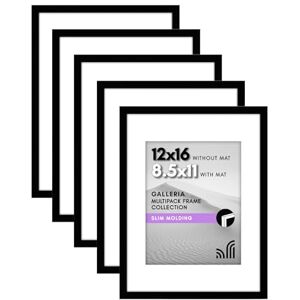Americanflat 30x40 Picture Frame (12x16 Inches) with Shatter Resistant Acrylic Set of 5 Use as A4 with Mount or 30x40 without Mount Gallery Wall Frame Set for Wall Display Black Americanflat 30x40 Picture Frame (12x16 Inches) with Shatter Resistant Acrylic Set of 5 Use as A4 with Mount or 30x40 without Mount Gallery Wall Frame Set for Wall Display Black