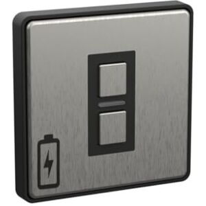 Lightwave Wire-Free Scene Selector (2 Button) Stainless Steel Battery Powered, Multi-Press Built-In Lightwave Wire-Free Scene Selector (2 Button) Stainless Steel Battery Powered, Multi-Press Built-In