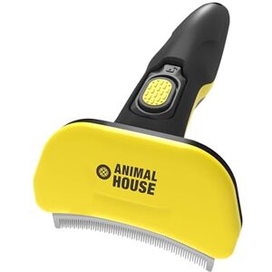 Animal House Elite Grooming Tool: Professional Hair Reduction Brush, Suitable for Dogs and Cats of All Sizes and Hair Types, with Self-Cleaning Technology (DESHED, 1) Animal House Elite Grooming Tool: Professional Hair Reduction Brush, Suitable for Dogs and Cats of All Sizes and Hair Types, with Self-Cleaning Technology (DESHED, 1)