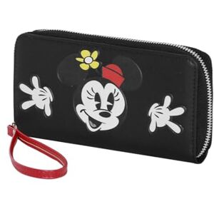 Disney Minnie Mouse Face-Essential Wallet, Black, 19 x 10 cm Disney Minnie Mouse Face-Essential Wallet, Black, 19 x 10 cm