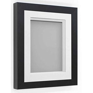 Frame Company Rickman Box Frame Black with White Mount, 20x16 for 16x12 inch Frame Company Rickman Box Frame Black with White Mount, 20x16 for 16x12 inch