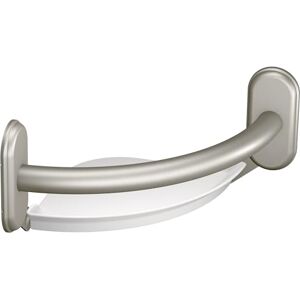 Moen LR2354DBN Bathroom Safety 9-Inch Curved Bathroom Grab Bar with Integrated Corner Shelf, Brushed Nickel Moen LR2354DBN Bathroom Safety 9-Inch Curved Bathroom Grab Bar with Integrated Corner Shelf, Brushed Nickel