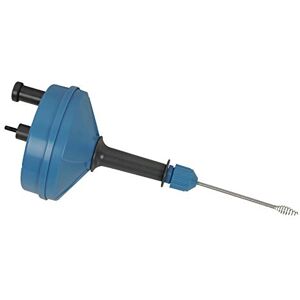 Sanitop-Wingenroth 25444 1 Power Drain Cleaner with Pipe Cleaning Spiral for Hand and Machine Operation, Black-Blue Sanitop-Wingenroth 25444 1 Power Drain Cleaner with Pipe Cleaning Spiral for Hand and Machine Operation, Black-Blue