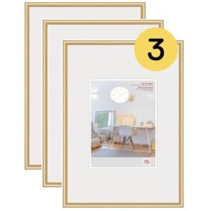 walther design Picture Frame Gold 40 x 60 cm with Art Glass 3-Pack, New Lifestyle Plastic Frame KVX460G3 walther design Picture Frame Gold 40 x 60 cm with Art Glass 3-Pack, New Lifestyle Plastic Frame KVX460G3