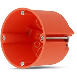 REV 0518367777 Box – Cavity Wall Sockets Pack of 25, Diameter 68 mm, Depth 60 mm, Screws, Orange, 25 Stück REV 0518367777 Box – Cavity Wall Sockets Pack of 25, Diameter 68 mm, Depth 60 mm, Screws, Orange, 25 Stück
